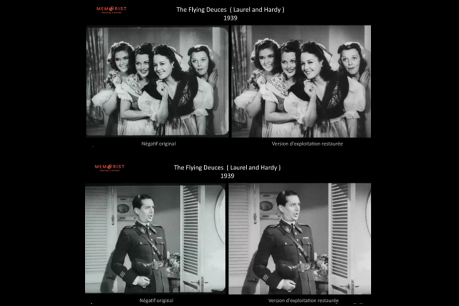 Restauration d’un film du patrimoine ; Laurel et Hardy 